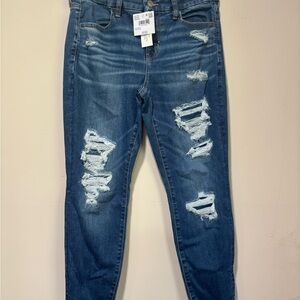 American Eagle Curvy High-Rise Jegging in Denim Blue